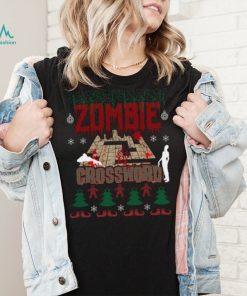 Ugly Christmas Sweater Zombie Crossword Game Addict Unisex Sweatshirt