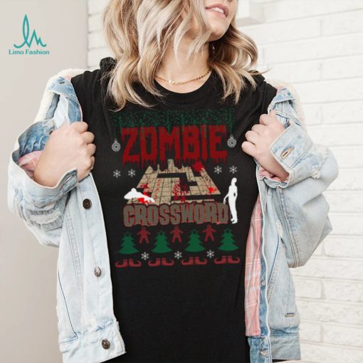 Ugly Christmas Sweater Zombie Crossword Game Addict Unisex Sweatshirt