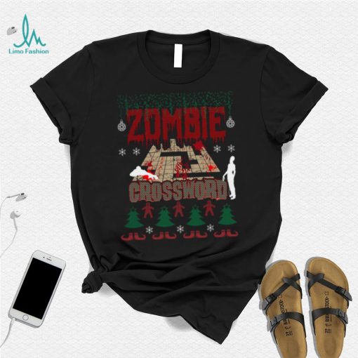 Ugly Christmas Sweater Zombie Crossword Game Addict Unisex Sweatshirt