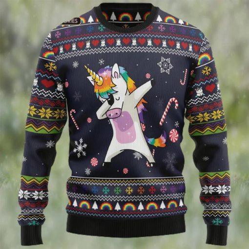 Unicorn Dab Ugly Christmas Sweater, Xmas Sweatshirt