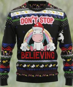 Unicorn Dont Stop Believing Ugly Christmas Sweater, Xmas Sweatshirt