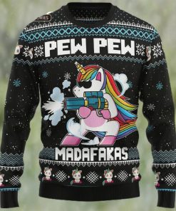 Unicorn Pew Pew Ugly Christmas Sweater Sweatshirt