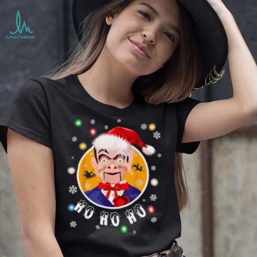 Ventriloquist Dummy In Santa Hat Christmas Shirt