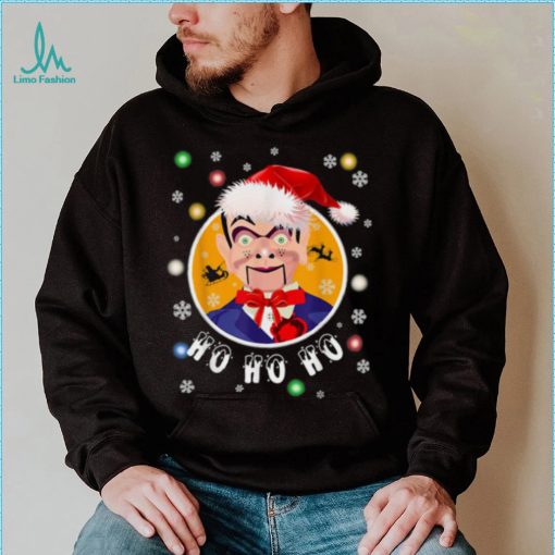 Ventriloquist Dummy In Santa Hat Christmas Shirt