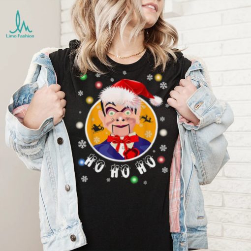 Ventriloquist Dummy In Santa Hat Christmas Shirt