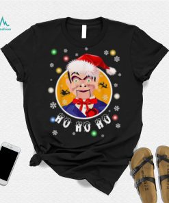 Ventriloquist Dummy In Santa Hat Christmas Shirt