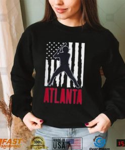 Vintage Atlanta American Flag Distressed Baseball T Shirt Vintage Atlanta  Braves Sweatshirt - Limotees