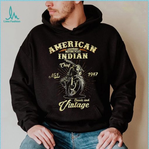 Vintage Est 1947 American Motorcycle Indian Logo shirt
