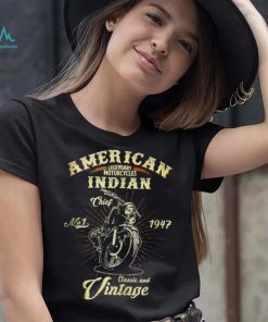 Vintage Est 1947 American Motorcycle Indian Logo shirt