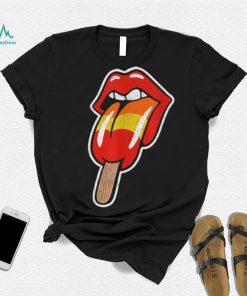 Vintage Retro Rock And Roll Lips With Popsicle Funny Sexy Shirt