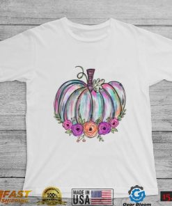 Watercolor Pumpkin Halloween T Shirt2