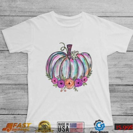 Watercolor Pumpkin Halloween T Shirt