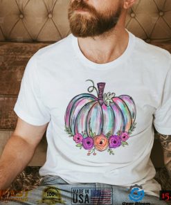 Watercolor Pumpkin Halloween T Shirt3