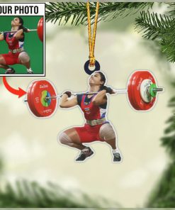 Weightlifting Custom Photo Ornament