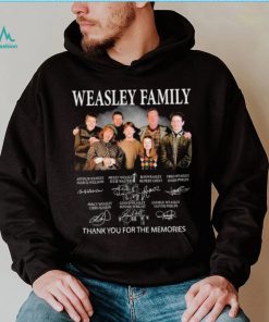 Wesley Family Thank You For The Memories Signatures Shirt