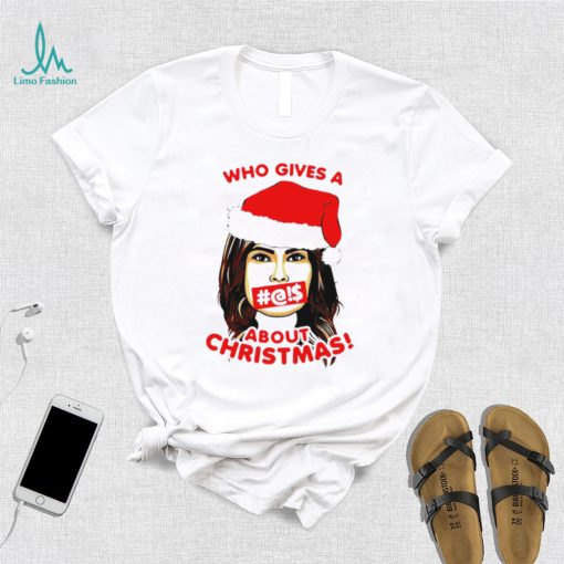 Who gives a about Christmas Santa girl shirt