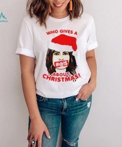 Who gives a about Christmas Santa girl shirt