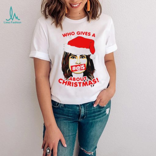 Who gives a about Christmas Santa girl shirt