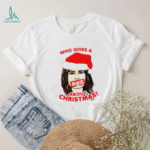 Who gives a about Christmas Santa girl shirt