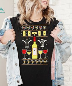 Wine Christmas Ugly Pattern shirt