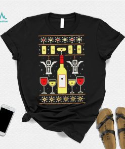 Wine Christmas Ugly Pattern shirt