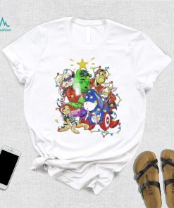 Winnie The Pooh Characters Marvel Christmas Light Shirt