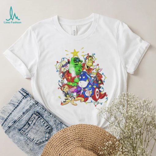 Winnie The Pooh Characters Marvel Christmas Light Shirt