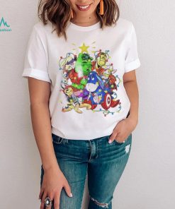 Winnie The Pooh Characters Marvel Christmas Light Shirt