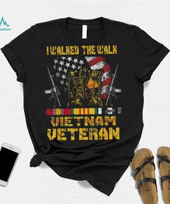 With Us Flag With Combat Boots Patriotic Vietnam Veteran New Design T Shirt