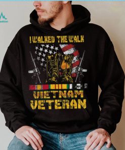 With Us Flag With Combat Boots Patriotic Vietnam Veteran New Design T Shirt