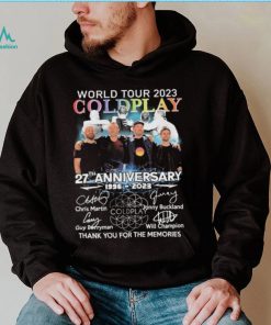 World Tour 2023 Coldplay 27th Anniversary 1996 2023 Thank You For The Memories Signatures Shirt