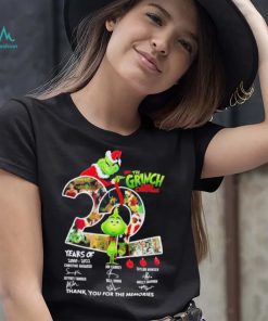 Years The Grinch Stole Christmas Signatures Thank You For The Memories Shirt