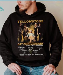 Yellowstone 04th Anniversary 2018 2022 Thank You For The Memories Signatures Shirt