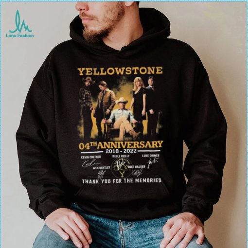 Yellowstone 04th Anniversary 2018 2022 Thank You For The Memories Signatures Shirt