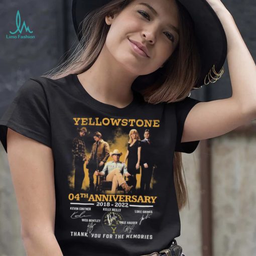 Yellowstone 04th Anniversary 2018 2022 Thank You For The Memories Signatures Shirt