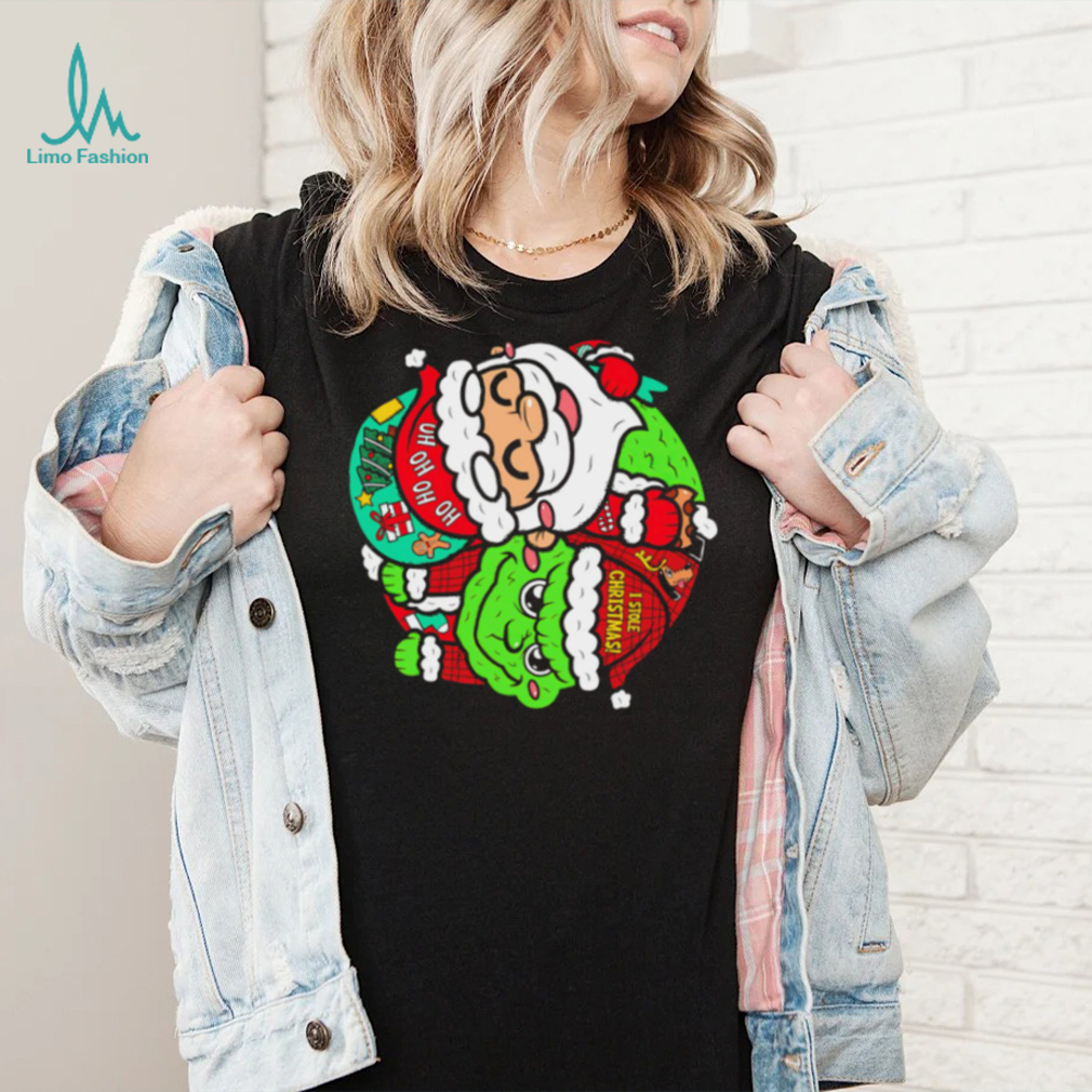 Yin and Yang I stole Christmas Santa Claus and Grinch shirt Yin and Yang I stole Christmas Santa Claus and Grinch shirt