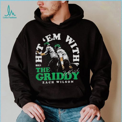 Zach Wilson New York Jets Hit ‘Em With The Griddy Signature Shirt