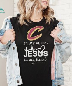 cleveland cavaliers in my veins jesus in my heart shirt Shirt