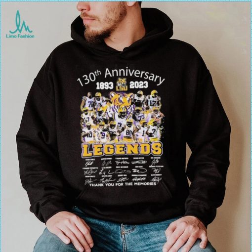 130th Anniversary 1893 2023 Lsu Tigers The Legends Thank You For The Memories T Shirt