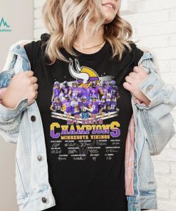 2022 NFC North Division Champions Minnesota Vikings Signatures Shirt