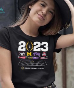2023 College Football Playoff 4 Team Announcement Shirt1