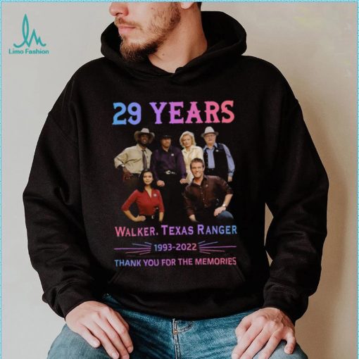29 years walker Texas ranger 1993 2022 thank you for the memories shirt