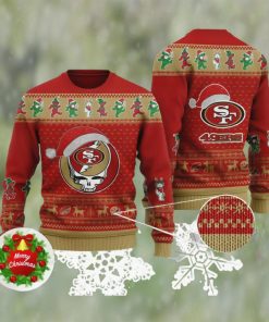 49 Ers Skull Santa Hat Ugly Christmas Sweater For Fans