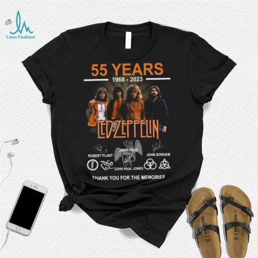 55 Years 1968 – 2023 Led Zeppelin Thank You For The Memories t shirt