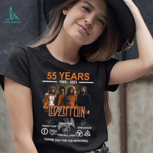 55 Years 1968 – 2023 Led Zeppelin Thank You For The Memories t shirt