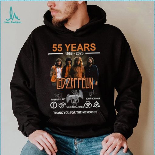 55 Years 1968 – 2023 Led Zeppelin Thank You For The Memories t shirt