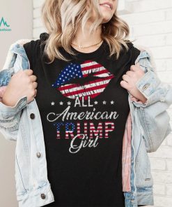 All American Trump Girl Usa Flag Lips Gop Vote 2024 Shirt