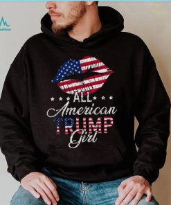 All American Trump Girl Usa Flag Lips Gop Vote 2024 Shirt