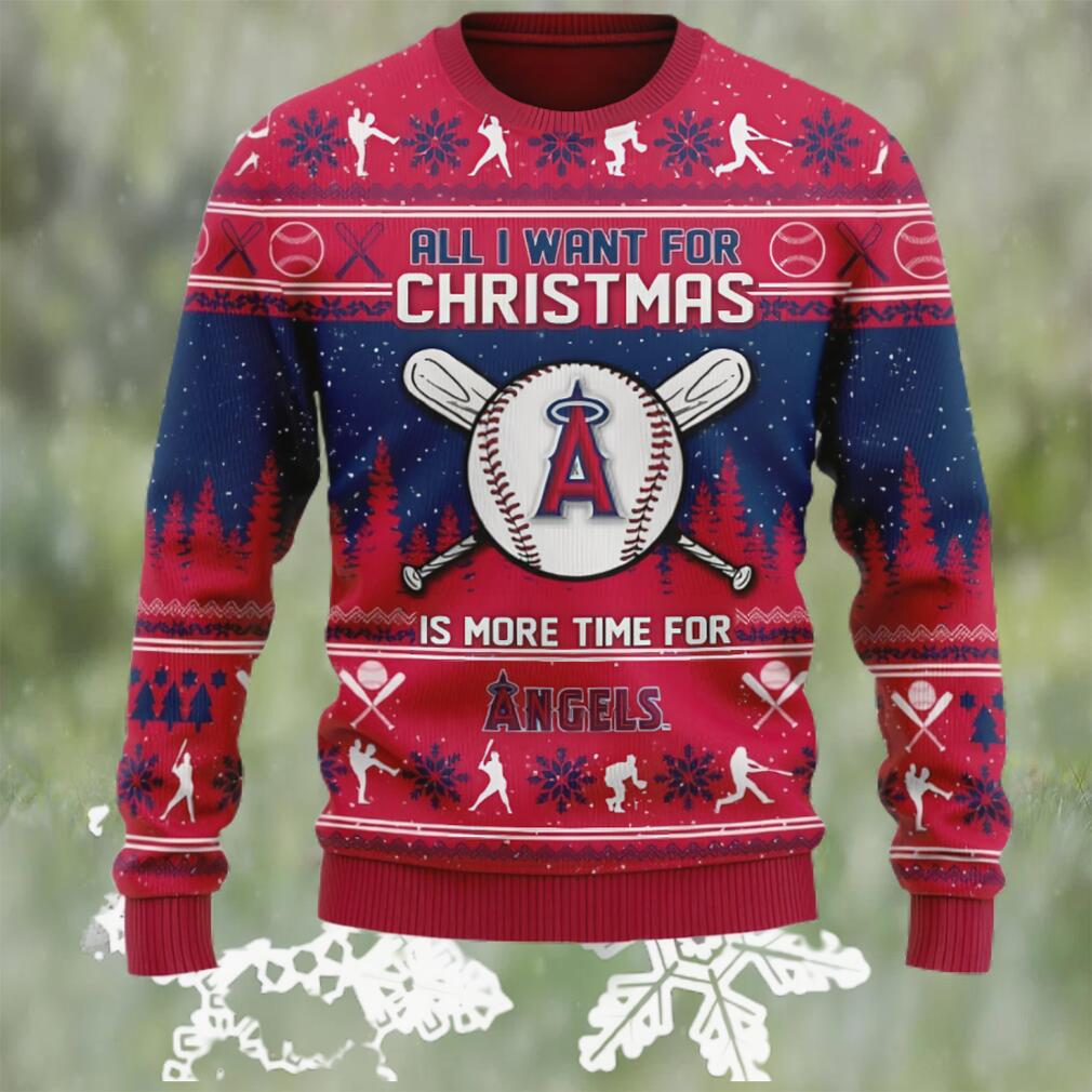 All I Want For Christmas Is More Time For Angels Ugly Christmas Sweater All I Want For Christmas Is More Time For Angels Ugly Christmas Sweater