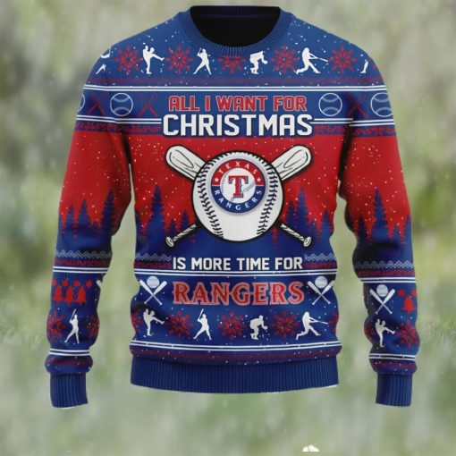 All I Want For Christmas Is More Time For Rangers Ugly Christmas Sweater